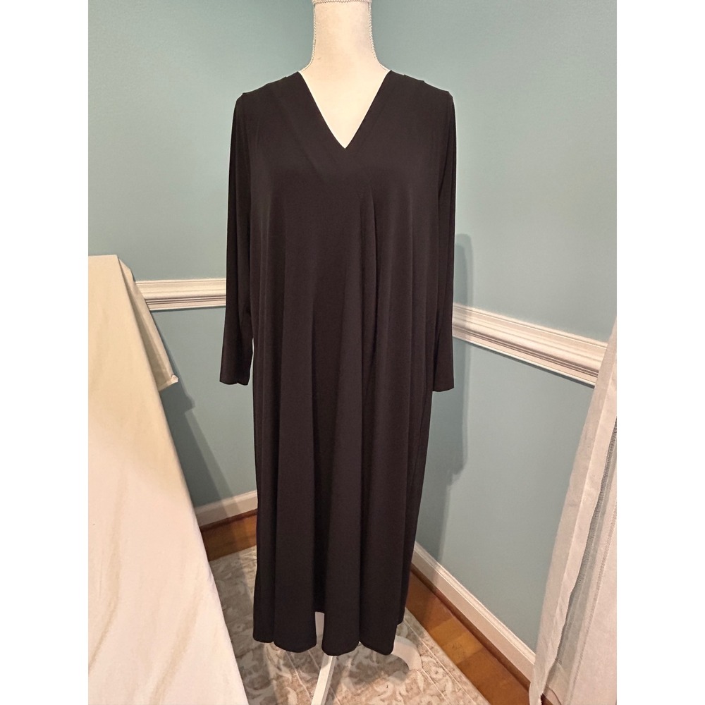 Lane Bryant Black classic Pleated minimalist Midi Dress Plus Size 18/20